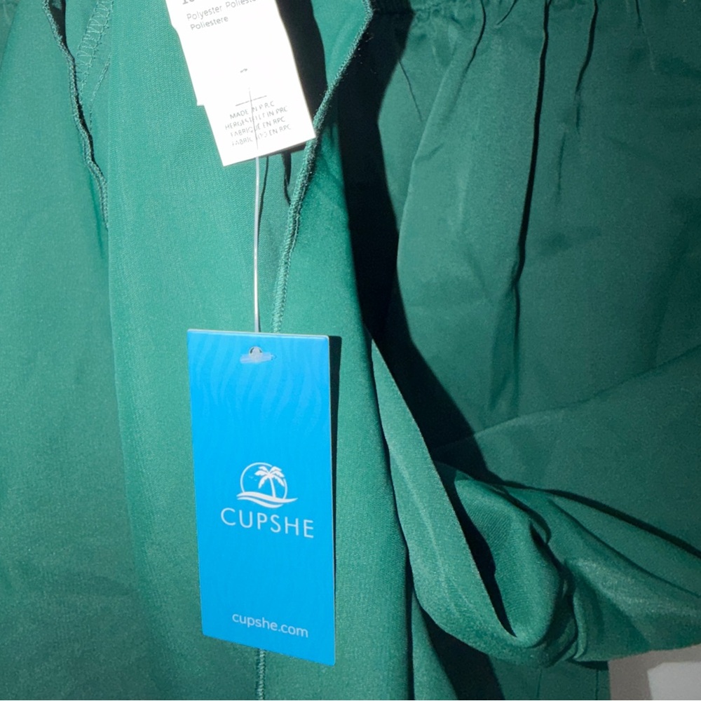 Brand new Cupshe Ruched Maxi Dress High neck Long Sleeve Dress - Picture 7 of 8